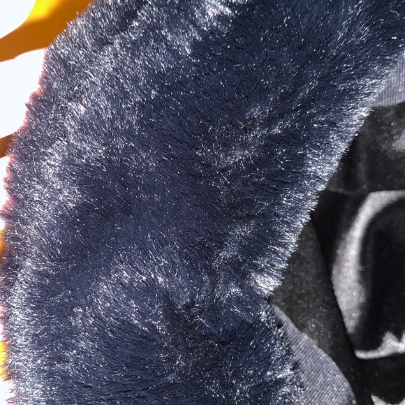 Vintage 90’s-Y2K Black Plush Faux Fur Wide Brim Bucket Hat Buttery Soft - Picture 14 of 17